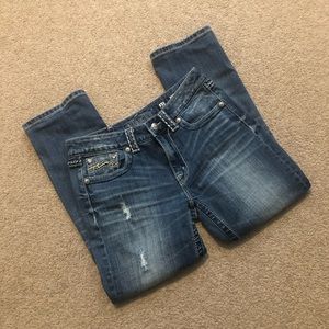 Miss Me Distressed Boyfriend Capri Jeans